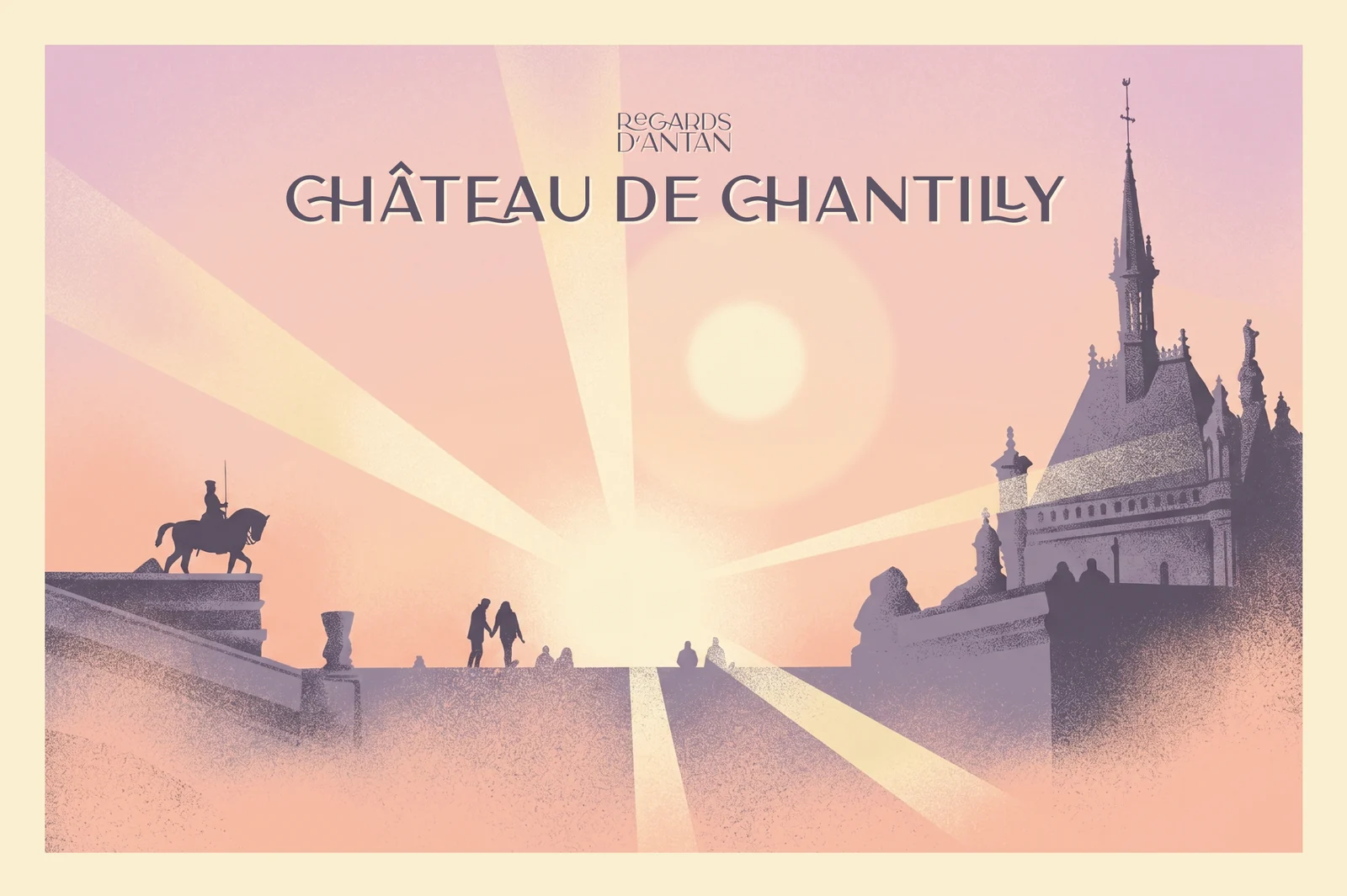 Affiche Château de Chantilly de Regards d'Antan
