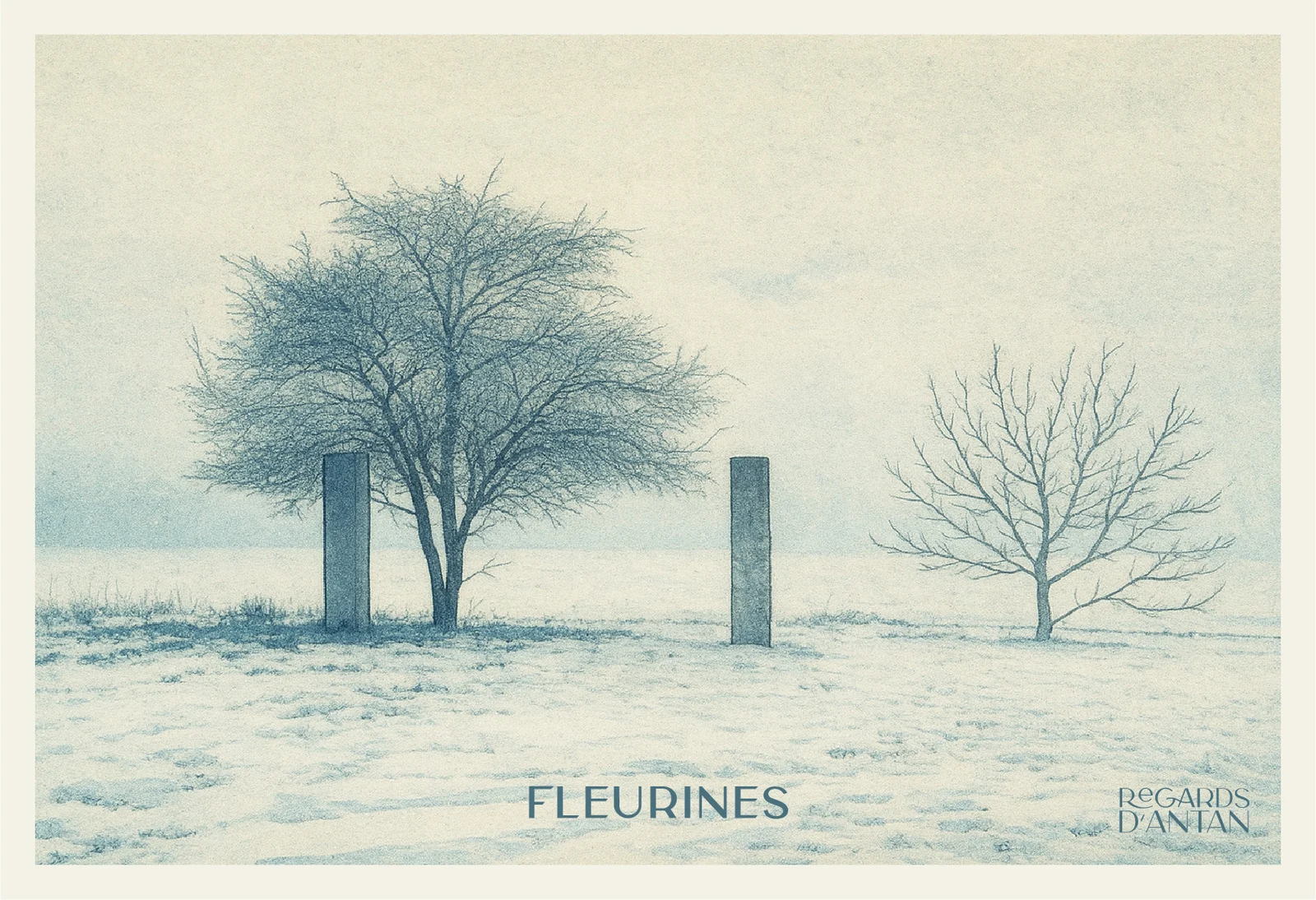 Affiche Fleurines, L'Hiver de Regards d'Antan