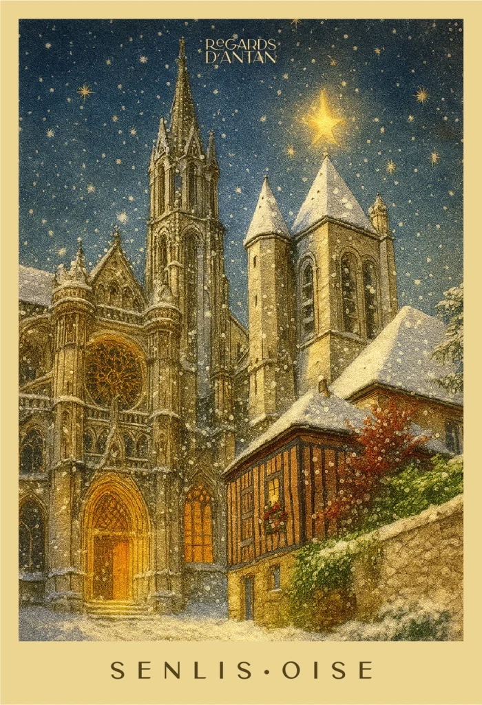 Affiche Senlis, Nuit de Noël de Regards d'Antan